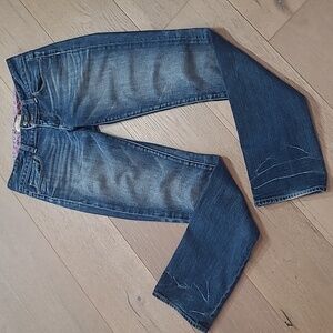 PAIGE Jeans Women's sz 26P Hidden Hills Double Button Mid Rise Denim Jeans